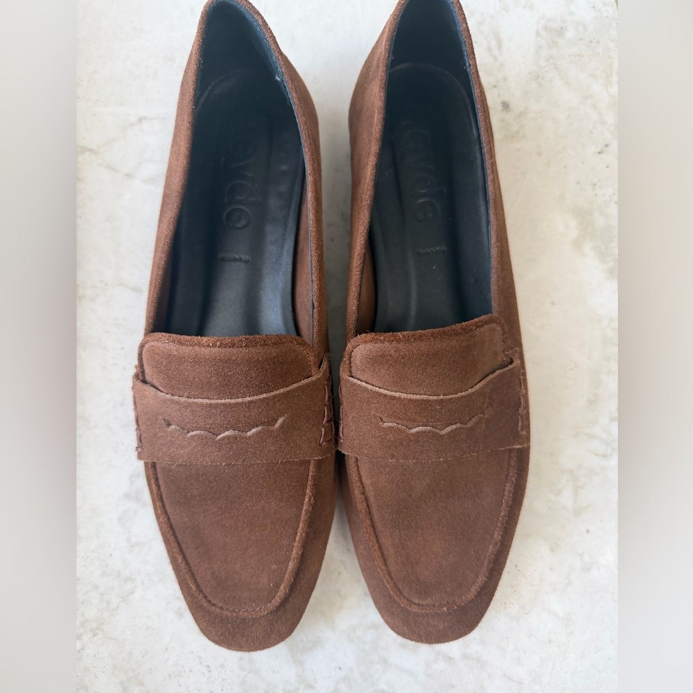 Aeyde Alfie Brown Suede Loafers